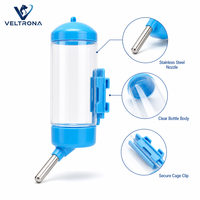 Distributeur d'eau suspendu pour animaux de compagnie, bouteille à gravité pour chien et chat, fixation sur cage, recharge automatique, sans BPA, vente en gros