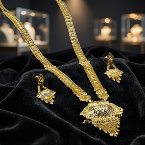 Wholesale Orthodox Wedding Fashion 14K 18K 24K Micro Gold Plated Brass Long Necklaces Traditional Jewelry - Product Image 4