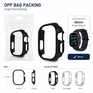 Custodia Protettiva Opaca in PC con Bumper Integrato e Pellicola Protettiva 9H Antigraffio per <span class=keywords><strong>Apple</strong></span> <span class=keywords><strong>Watch</strong></span> Ultra 49mm - Product Image 5