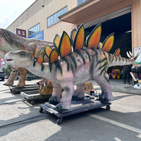 Modèle de dinosaure animatronique réaliste grandeur nature en métal pour une utilisation en intérieur/extérieur dans les centres commerciaux et les parcs d'aventure