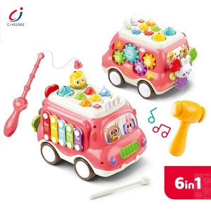 Autobús <span class=keywords><strong>de</strong></span> Juguete Multifuncional Chengji con Actividades <span class=keywords><strong>de</strong></span> Emparejamiento <span class=keywords><strong>de</strong></span> Formas, Música, Pesca y <span class=keywords><strong>Piano</strong></span> para Educación Temprana - Product Image 2