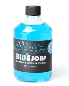 最新的蓝色肥皂清洁和舒缓解决方案纹身工作室供应纹身工具