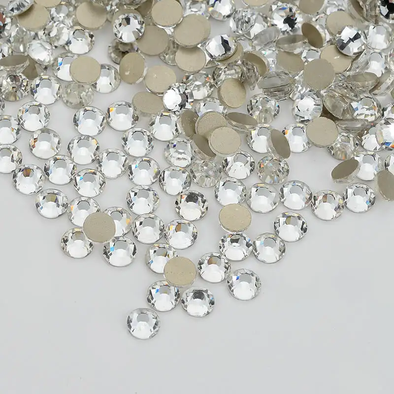 Diamantes de imitación de varios tamaños para SS3-SS50, cristal redondo de varios tamaños, no HotFix, venta al por mayor