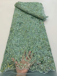 Tessuto di Lusso con Perline Pesanti <span class=keywords><strong>per</strong></span> <span class=keywords><strong>Abiti</strong></span> <span class=keywords><strong>da</strong></span> <span class=keywords><strong>Sposa</strong></span>, Tessuto di Alta Qualità <span class=keywords><strong>per</strong></span> Atelier - Product Image 6