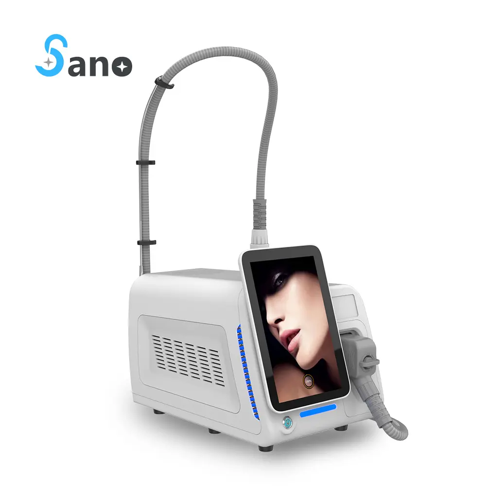 Pengelupasan karbon, mesin penghilang pigmen Laser Nd Yag portabel untuk peremajaan kulit wajah q-switch