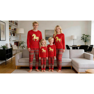 Conjunto <span class=keywords><strong>de</strong></span> Pijamas Familiares Personalizados, Traje Largo Informal para las Fiestas, para Hombres, Mujeres y Niños - Product Image 1