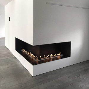 Fuego Real <span class=keywords><strong>Kamin</strong></span>, llama inteligente, quemadores de etanol biológico para interiores, chimeneas en forma de L - Product Image 5