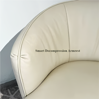 Fauteuil d'appoint moderne en cuir de luxe italien, canapé simple nordique, fauteuil lounge pour salon, villa, vente en gros d'usine