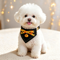 Bandanas de collier pour chiots et chats, thème Halloween festif, avec boucle de sécurité, tenue de fête décorative pour petits chiots, chatons et chats, vente en gros