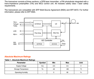 Module transcepteur optique industriel GOXS BI5312 20D IND 1.25G SFP BiDi 1550TX 1310RX 20KM Fibre Monomode DDM LC - Product Image 5