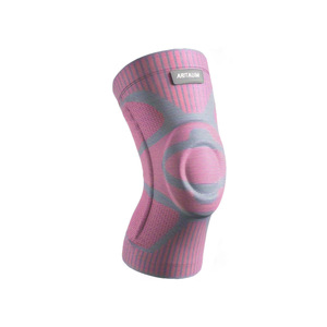 Attelle de genou AritauM rose et gris, soutien par compression pour la protection sportive, unisexe - Product Image 1