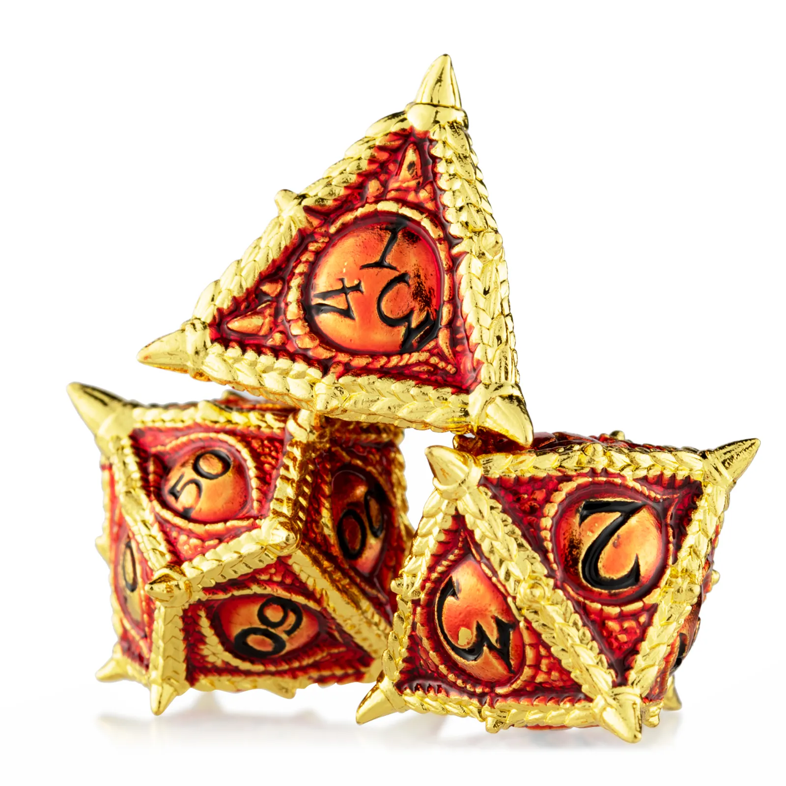 Factory Customized Wholesale New product hot sale dnd dice set Dragon's Eye polyhedral metal dice set for D D RPG game dnd dice