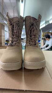 Bottes de combat personnalisées en cuir de vachette suédé camouflage désert 3 couleurs TSB09 avec sangle MOLLE sur les manches - Product Image 3