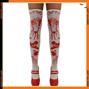 <span class=keywords><strong>Medias</strong></span> altas personalizadas al por mayor para <span class=keywords><strong>mujer</strong></span>, estilo gótico con cruz y calavera, <span class=keywords><strong>medias</strong></span> altas góticas de Halloween - Product Image 6