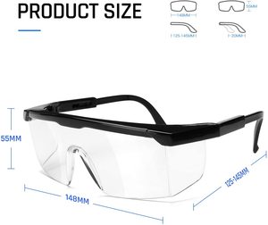 Gafas de Seguridad Industriales WEJUMP <span class=keywords><strong>Ansi</strong></span> <span class=keywords><strong>Z87</strong></span> y CE EN16321 con <span class=keywords><strong>Lentes</strong></span> de PC de Media Montura, Gafas Protectoras para Trabajadores - Product Image 2