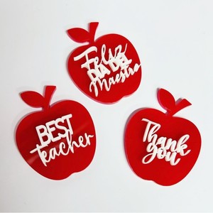 Decoraciones acrílicas para cupcakes con forma de manzana, con diseño de miel y dulzura, los mejores adornos para pasteles para el Día del Maestro y Acción de Gracias - Product Image 4