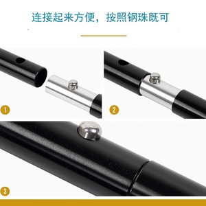 Telescopic Tarp Tent Support Pole <b>28mm</b> Diameter 6061 Aluminum Alloy Black Extendable Pole For Outdoor Use - Product Image 2