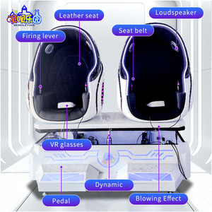 Indoor Home Amusement Immersive 2-Seat Dynamic 9D VR <strong>Egg</strong> <strong>Chair</strong> 360 Motion Simulator Game Machine - Product Image 4