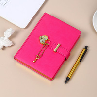 Carnet de voyage en cuir rigide personnalisé avec logo mignon et cadenas - Organisateur/Planificateur cadeau