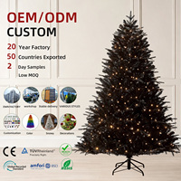 Sapins de Noël artificiels articulés pré-éclairés en PVC/PE de haute qualité avec base autoportante et options personnalisées - Prix de gros usine EXW