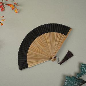Abanico Plegable de Bambú con Diseño de Arte Folclórico Chino, con Seda Tallada, Portátil, para Danza, Bodas, Regalos Empresariales - Product Image 3