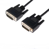 Kabel Ekstensi Db15 Hitam 1,5m Male ke Female 15C*28AWG dengan Perisai Ganda