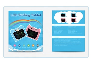 Samtoy 8.5 pollici Cartoon Bear <span class=keywords><strong>colorato</strong></span> Pad magnetico tavolo da <span class=keywords><strong>disegno</strong></span> tavoletta da scrittura Doodle Board lavagna LCD per i più piccoli - Product Image 6