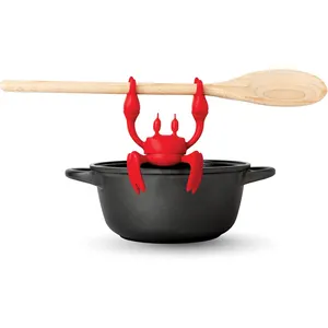 多功能有趣的锅和器皿用硅烹饪勺子夹螃蟹硅胶勺子夹