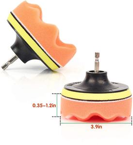 Cepillos de limpieza amarillos de 4 pulgadas, 6 uds., Kit de cepillo de lavado de coches eléctricos, juego de accesorios de cepillo eléctrico para esquinas de suelo de baño, coche de <span class=keywords><strong>cocina</strong></span> - Product Image 5