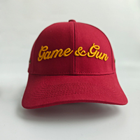 Casquette de baseball légère en coton, style vintage, rouge bordeaux, avec broderie cursive, idéale pour le stand de tir et les week-ends en campagne