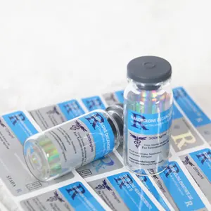 Free design custom printing RX logo Pharma labs 10ml vial label sticker and boxes