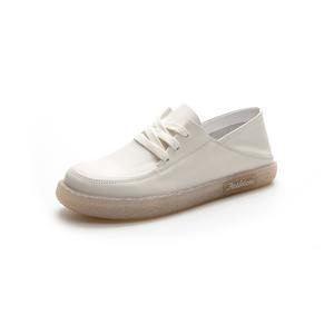 Chaussures décontractées en cuir véritable pour femme, modèle 2026, style baskets blanches à double usage, pour le travail ou les infirmières, à lacets, en cuir souple, à talon plateforme - Product Image 1