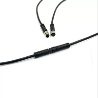 Adaptateur de câble d'alimentation et de signal étanche IP67 mâle/femelle 8 broches 9 broches 10 broches M8 en PVC et cuivre, courant nominal 2A, 60V, connecteur pour vélo électrique