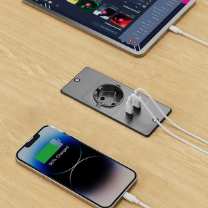 EU Ổ cắm điện máy tính để bàn ẩn tuôn ra lõm gắn ổ cắm nhúng nội thất văn phòng Ổ cắm điện <span class=keywords><strong>USB</strong></span> sạc nhanh ổ cắm bàn - Product Image 3