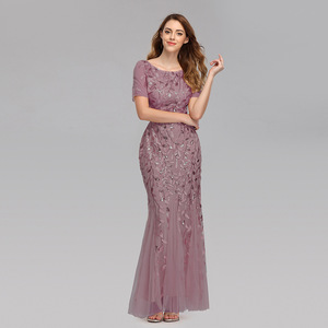 Vestido de Noche de Malla con Lentejuelas Estilo Sirena para Mujer, Corte Ajustado Europeo y Americano, Colección Primavera/Verano 2026, Ideal para Anfitrionas de Banquetes - Product Image 5
