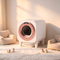 Caja de Arena Automática para Gatos, Dispositivo Sanitario para el Hogar, Fácil de Usar, para Gatos de Interior, Gestión Diaria de la Limpieza