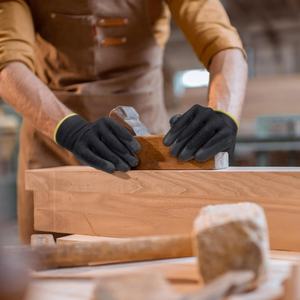 ถุงมือทำงานนิรภัยแบบสัมผัสหน้าจอเคลือบโพลีเอสเตอร์สำหรับผู้ชาย ปรับแต่งได้เองจากโรงงาน ขายส่ง ปลอกแขนเรียว 26 ซม. จำนวนมาก - Product Image 4