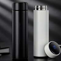 Termo de vacío inteligente de acero inoxidable de 450mL alimentado por batería con pantalla LED Pantalla de temperatura Vasos clásicos