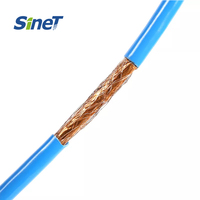 305M Double Bouclier 23AWG Solide Cuivre Al Foil Bouclier Tressage Net 1000ft SFTP Cat6 Câble Communication Câbles