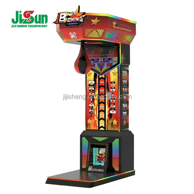 Coin-Operated Arcade Boxing Game Machine with Coin Acceptor Game Board 1 Year Warranty Metal Construction