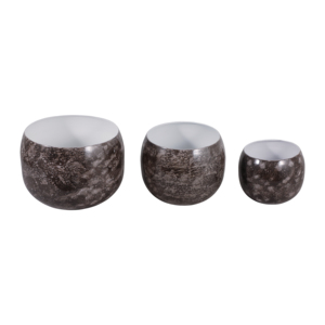 Ensemble de jardinières rondes modernes en métal pour intérieur et extérieur, pots décoratifs pour entrée, salon, bureau - Product Image 5