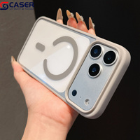 Disponible en Varios Colores, Funda Magnética Transparente para Carga Inalámbrica para 14-18, Carcasa de Teléfono con Borde Suave Acrílico y Cobertura Total