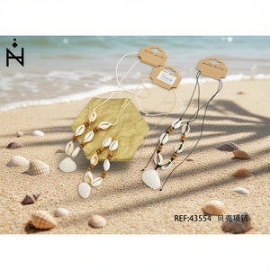 Collier en coquillages naturels, perles de coquillages, longue chaîne, bijoux de style bohème pour femmes, accessoire cadeau - Product Image 3