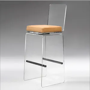 360 Rotatable Swivel Bar Chair Luxury Modern Transparent Acrylic Bar Stools