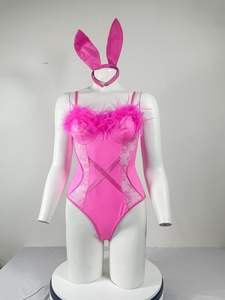 Aliexpress <span class=keywords><strong>2022</strong></span> <span class=keywords><strong>Halloween</strong></span> Nouveaux Sous-vêtements Sexy Filles Mignonnes Rose Combinaison Collants Lingerie Costumes - Product Image 5