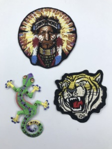 Patchs en feutre non tissé personnalisés avec logo brodé, thermocollants, à crochets et boucles, <span class=keywords><strong>pour</strong></span> vêtements, sacs, casquettes, avec bords thermocoupés - Product Image 6