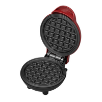 NIRVA Nouveau Design Donut Maker Rouge Revêtement Antiadhésif 450w Électrique Maison Cuisine Gaufrier