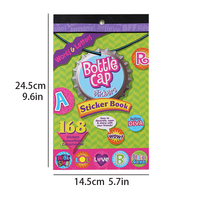 Lot de 168 autocollants pour bouchons de bouteilles, livre d'autocollants Fashion Diva, bloc d'autocollants pour les magasins de papeterie et les boutiques de fournitures artisanales