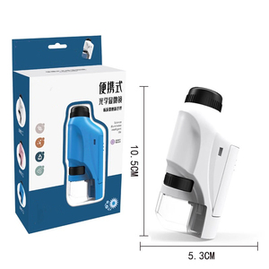 2025 yeni KRC cep optik biyolojik mikroskop çocuk bilim eğitici oyuncaklar 60X-120X el mikroskop - Product Image 6