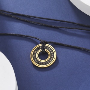 Viking Runes 925 Серебряный скандинавский Рунический старейшина Futhark Кольцо Круг талисман кулон Викинг ювелирные изделия nordic знак винтажное ожерелье подарок - Product Image 3